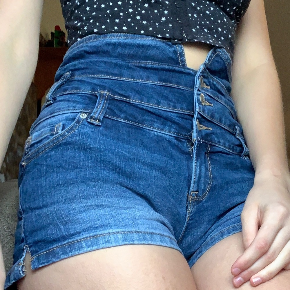 Cute Highway High- Waisted Jean Shorts